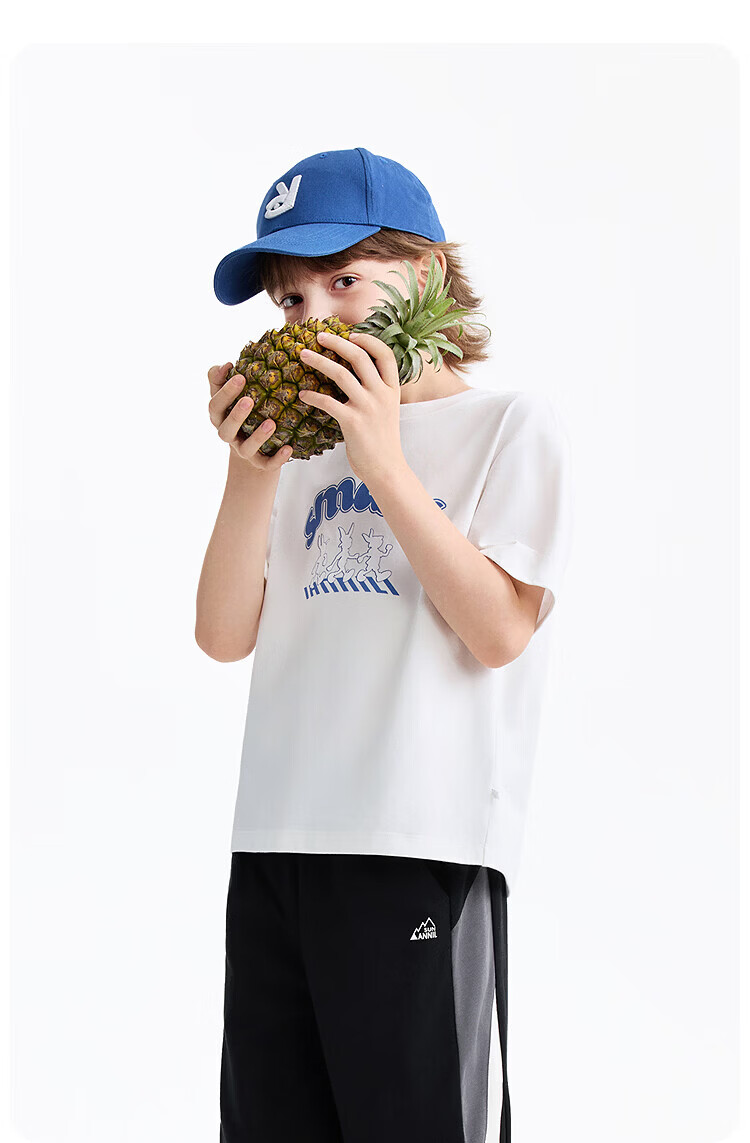 Annil Kids Boys Girls Crew Neck Short Sleeve T-Shirt 2026 Summer New Memory Foam Cooling Sports Casual Top 13
